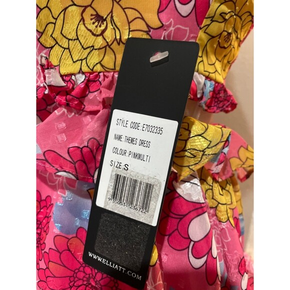 ELLIATT Women’s Themes Dress size S NWT Ruffle Floral Mini Halter Neck Tie Back - Picture 8 of 12